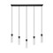 Z-Lite Beau Linear Chandelier, 5-Light, 4.75 In.W x 42 In.L x 12.75 In.H, Matte Black/Clear 740P-5L-MB - alternate 6
